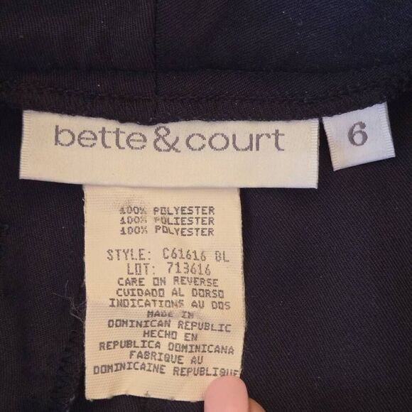 Bette and Court Womens Polyester Zip Closure Golf Capris Pants Black Size 6 - Picture 2 of 14
